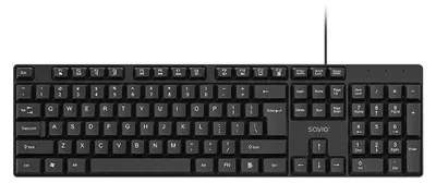 Produktbild von Savio KB-01 Tastatur Heimbüro USB QWERTY US Englisch Schwarz