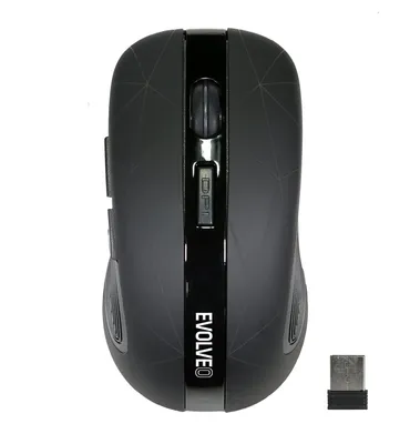 Produktbild von Evolveo WM430, Beidhändig, RF Wireless, 1600 DPI, Schwarz