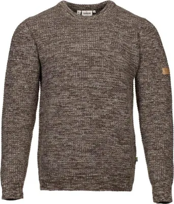 Image de Pull Ivanhoe NLS Petal Chocolat Mouline Hommes - 100% pure laine non teinte