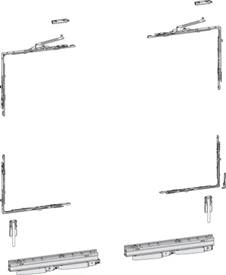 Produktbild von HAUTAU ATRIUM HKS 200 Z/TWIN Grundkarton, Versatz 13 mm, rechts, 200 kg