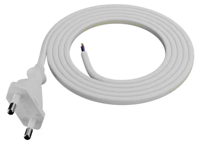 Produktbild von Anschlusskabel 1 m mit Flachstecker 2×0,75 mm² OMY P weiß W-97819