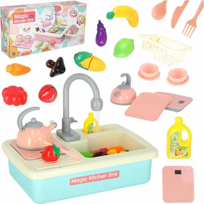 Immagine prodotto di Lavandino per bambini con accessori XXL blu
