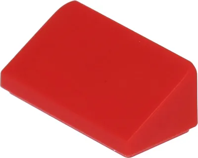 Zdjęcie produktu dla LEGO: 50x pochyły kamień / nachylenie 1x2 30°, czerwony