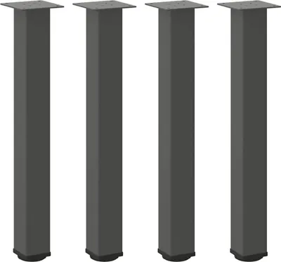 Produktbild von vidaXL Konsolentischbeine 4 Stk. Anthrazit 72-74 cm Stahl