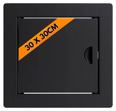 Obrázek produktu pro Bobimarket Revizní dvířka kovová černá 30x30 cm s zatváraním