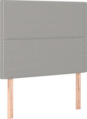 Produktbild von Kopfteile 2 Stk. Hellgrau 90x5x78/88 cm Stoff