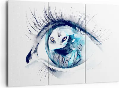 Produktbild von Bild auf Leinwand - Leinwandbild - Wildnis fantasie Augapfel illustration - 165x110cm - Wand Bild - Wanddeko - Leinwanddruck - Bilder - Kunstdruck - Leinwand bilder - Wandkunst - CE165x110-3098