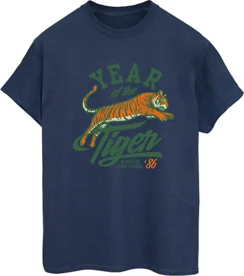 Produktbild von Netflix - "Stranger Things Hawkins Year of The Tiger 86" T-Shirt für Damen BI44067 (S) (Marineblau)