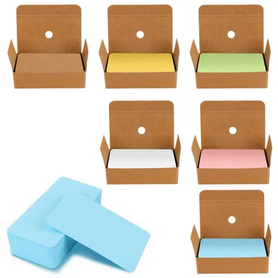 Imagen del producto de Indexkarten blancas - 600 piezas en 6 colores de papel kraft