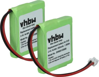 Produktbild von vhbw 2x Akku Ersatz für Siemens V30145-K1310-X382, S30852-D1751-X1 für schnurlos Festnetz Telefon (650 mAh, 2,4 V, NiMH)