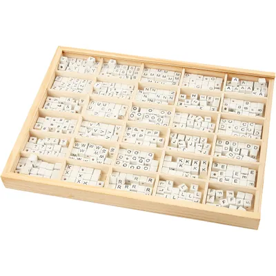 Produktbild von Creativ Company Holzbriefperlen Weiß A-Z, 750st.