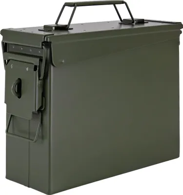 Obrázok produktu pre Trucky muničný box muničný box kovový box kovový box muničný box úložný box s vekom 28 x 10 x 22 cm armáda zelený kov