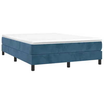 Produktbild von "Winterschlussverkauf "Boxspringbettgestell - CLORIS - Doppelbett - Robust und langlebig - Dunkelblau 140x200 cm - Einfache Montage -  Samt - DEMöbel3105644