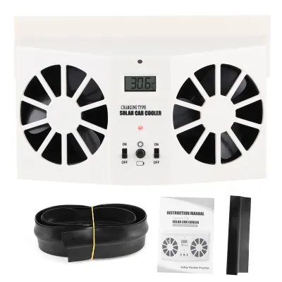 Produktbild von Auto solarbetriebene Kühler Lüfter Luft Ventilator Auspuff Kühler Kühlung weiß