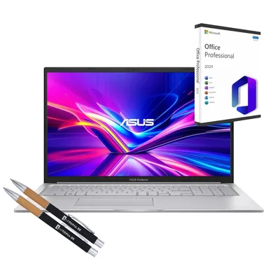 Produktbild von Asus VivoBook X170 - Intel Core i5 - 32GB DDR4-RAM - 2000GB SSD - Windows 11 Pro + MS Office 2024 Pro - 44cm (17.3") Display - Beleuchtete Tastatur