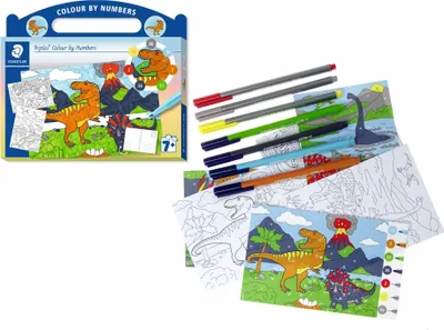 Produktbild von STAEDTLER Malset triplus "Malen nach Zahlen Dino"