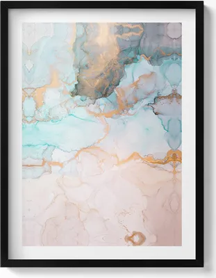 Produktbild von Abstraktes Bild– Wandbild mit Rahmen – Gerahmtes Bild  – Wanddekoration – 60x80 cm –  Schwarz Rahmen