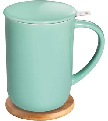 Productafbeelding van Thee beker met theefilter en deksel, 473 ml, mintgroen