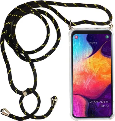 Produktbild von Handykette für Samsung Galaxy A50 - Smartphone Necklace Hülle mit Band - Schnur mit Case zum umhängen in Schwarz