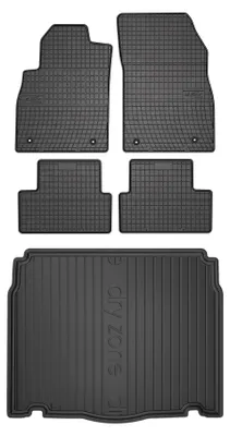 Produktbild von Gummimatten + Kofferraumwanne für Opel Astra J 2009-2015 (Schrägheck, unterer Ladeboden) – Schwarz, passgenau – Wielganizator SolidPRO