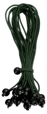 Produktbild von Bungee-Seile, 30,5 cm, 30 Stück, elastische Spanngurte für Zelte und Camping (grün/schwarz)