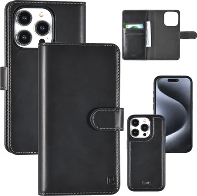Obrázek produktu pro UNIQ – pouzdro typu Book pro iPhone 15 Pro – s přihrádkou na karty – černé