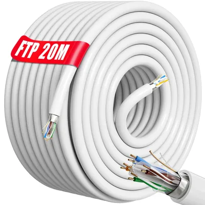 Produktbild von Soibke LAN Kabel 20meter, Netzwerkkabel Verlegekabel 20m Cat 6 Abschirmung