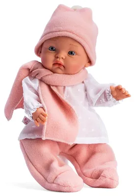 Produktbild von Asi Puppe Alex 36cm Babypuppe - Winterkleidung rosa - Spielzeugpuppe