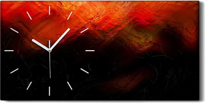 Produktbild von Küchenuhr Bürouhr Leinwand Uhr Geräuschlos 60x30 Malerei Abstrakte Kunst - weiße Hände
