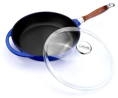 Image de Poêle à frire Lava - 28 cm - 2,8 litres - Fonte - Bleu