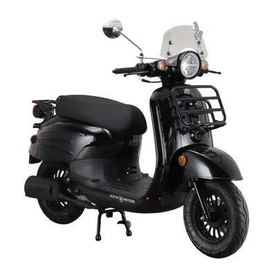 Produktbild von Motorroller Adria 50 ccm 45 km/h EURO 5 schwarz inkl. Windschild