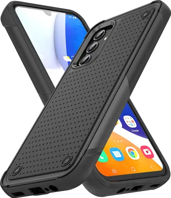 Produktbild von Für Samsung Galaxy A14 5G Hülle Militärqualität Stoßfest Hybrid 2 in 1 Hart PC Weich TPU Handyhülle Schwarz