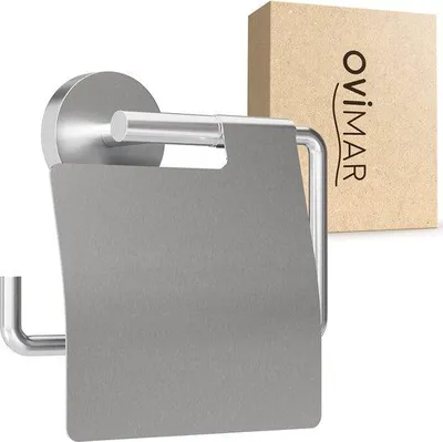 Produktbild von Toilettenpapierhalter Edelstahl silber mit Deckel und Softclose