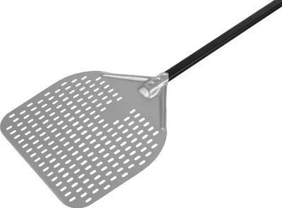 Produktbild von TECHNICA Pizzaschieber perforiert 355x405x1500 mm – Quadratische Pizzaschaufel Ergonomischer Aluminiumgriff – Pizzaschieber aus Aluminium – Ideal für Steinofen & Gas Pizzaofen