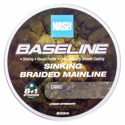 Produktbild von Nash Baseline Sinking Braid Camo 25lb 0.24mm 600m Sinkende Geflochtene Karpfenschnur