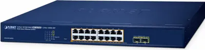 Productafbeelding van Planet Technology Corp. GS-2210-16P2S Planet 16-Port Poe+ Web Smart Switch GS-2210-16P2S