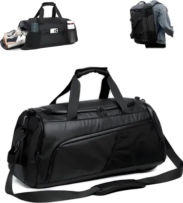 Image de Sac de sport pour hommes, avec compartiment à chaussures, pouvant être  comme sac à dos, sac à bandoulière ou sac de voyage