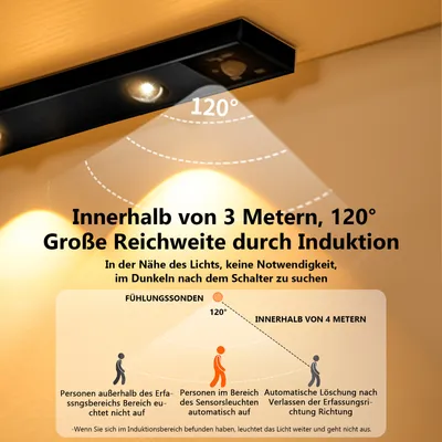4er Set LED Unterbauleuchten – Extra Flach, Je 1,5 Watt, 3000K Warmweiß, Mit Schalter & Klebepad, Für Schränke & Küchen