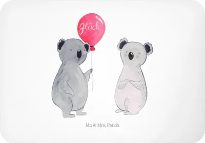 Produktbild von Mr. & Mrs. Panda magnet Koala Luftballon - Weiß - Geschenk, Notizhalter, whiteboardmagnet, Party, Geburtstag, Kühlschrankmagnet, zettelhalter, haftmagnet
