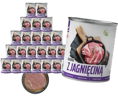 Produktbild von Tuftuf | Feuchtfutter für Hunde - 24x800g - Lammfleisch - 75% Feuchtigkeit - Hundefutter Set