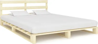 Zdjęcie produktu dla Rama Łóżka Z Palet, Lite Drewno Sosnowe, 180 X 200 Cm