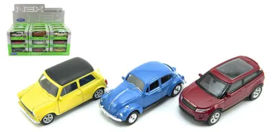 Immagine prodotto di Auto Welly mini in metallo, 7 cm, 12 modelli diversi in una confezione da 36 pezzi