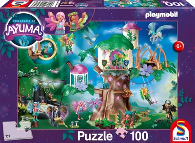 Image de SCHMIDT Puzzle PLAYMOBIL Ayuma : La forêt enchantée des fées 100 pièces