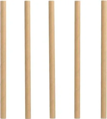 Produktbild von Cocktail Trinkhalme, Papier Ø 7 mm · 15 cm braun