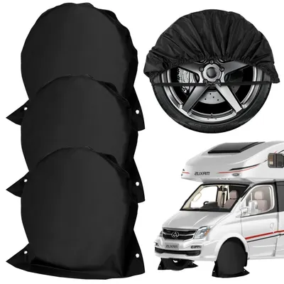 Immagine prodotto di 4 copertoni impermeabili per caravan e rimorchi, misura 27-29 pollici, colore nero