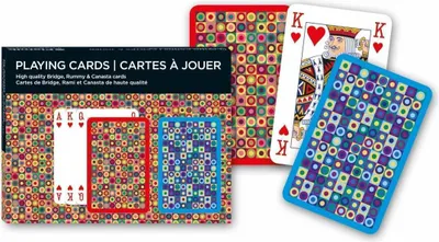 Produktbild von Piatnik Creativa Mente Spielkarten Dots 58 x 89 mm 2 x 52 Blatt + Joker in Schachtel