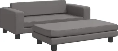 Obrázok produktu pre vidaXL Pelech pre psov s nadstavcom sivý 100x50x30 cm umelá koža