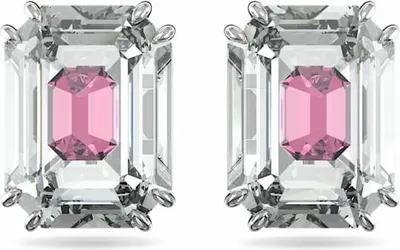 Produktbild von Swarovski Damen Ohrringe Chroma Ohrstecker Oktagon-Schliff, Rosa, Rhodiniert 5600627