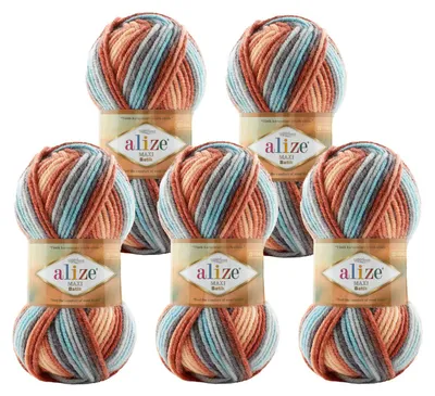 Produktbild von 500g Farbverlaufsgarn Alize Superlana Maxi Batik 25% Wolle Winterwolle Farbwahl