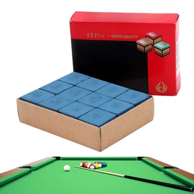Produktbild von Billardkreide Queue-Kreide Poolkreide - 12 Stück - Blau - Pool-Queue-Kreide
